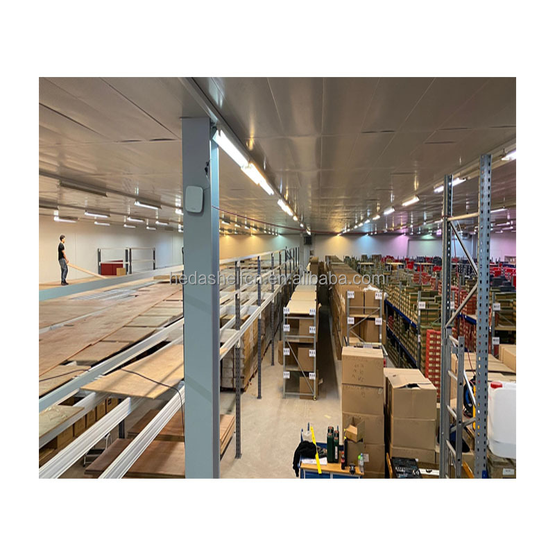 Custom Industrial Storage H Beam Steel Work Platforms Warehouse Office Heavy Duty Mezzanine Floor Racking System