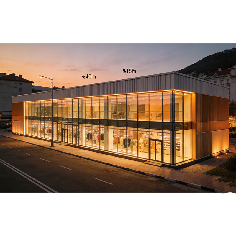 ISO CE Metal Steel Structurecommercial Building Custom Steel Structure Shopping Mall With Mezzanine