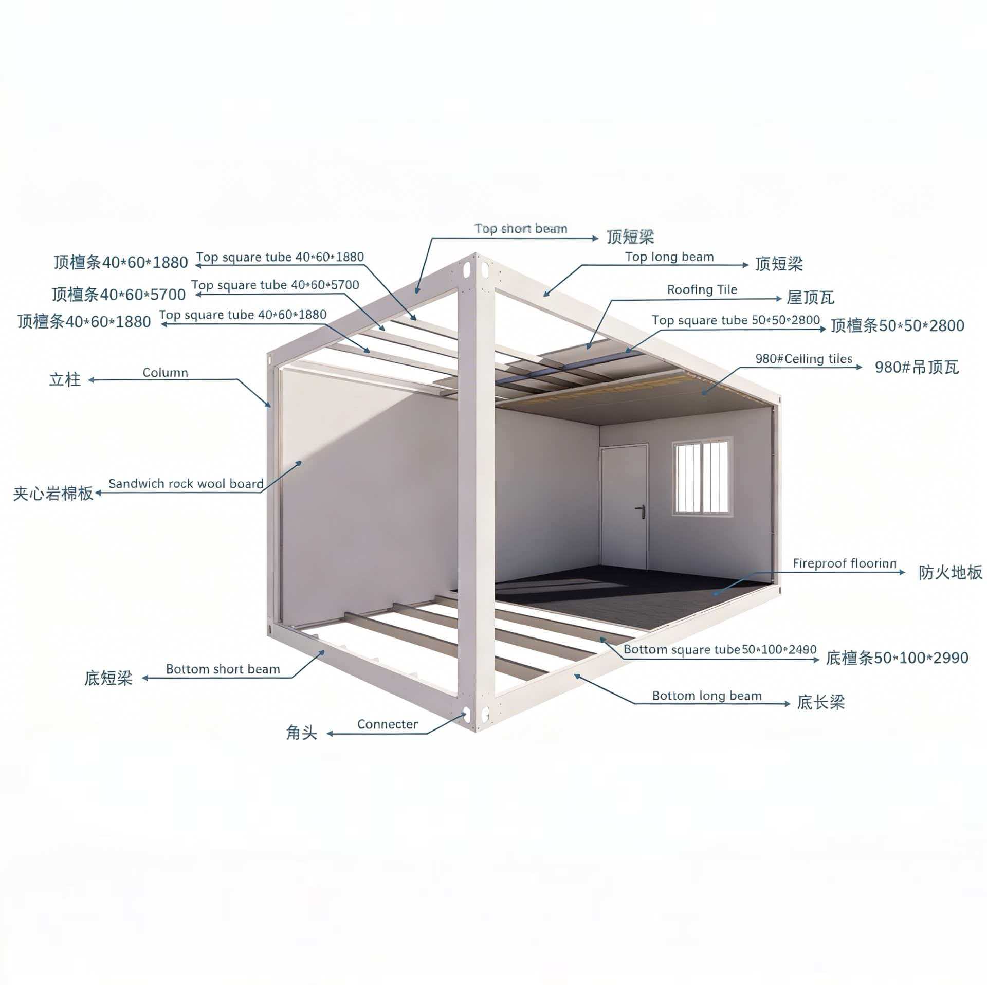 Luxury Detachable Container Modular Home Steel Sandwich Panel Asian Design Prefabricated Villa & House for Hotel Use