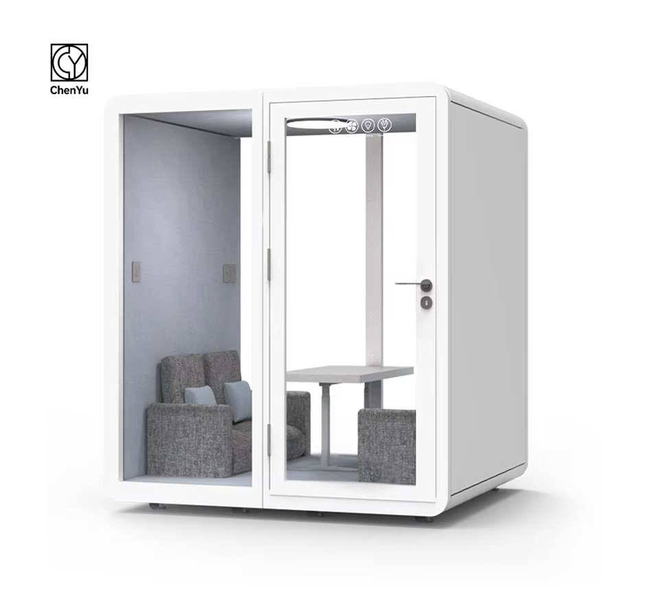 Prefab Modular Soundproof Office Pod for Outdoor Hotel Use Modern Design Metal Frame Detachable Container House Office Solution