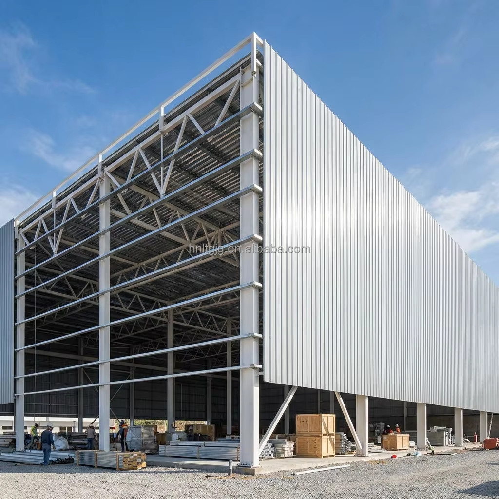 Prefabricated Modular Industry Iron Steel Structure Fabrication Structural Hangar Warehouse Building for Workshop