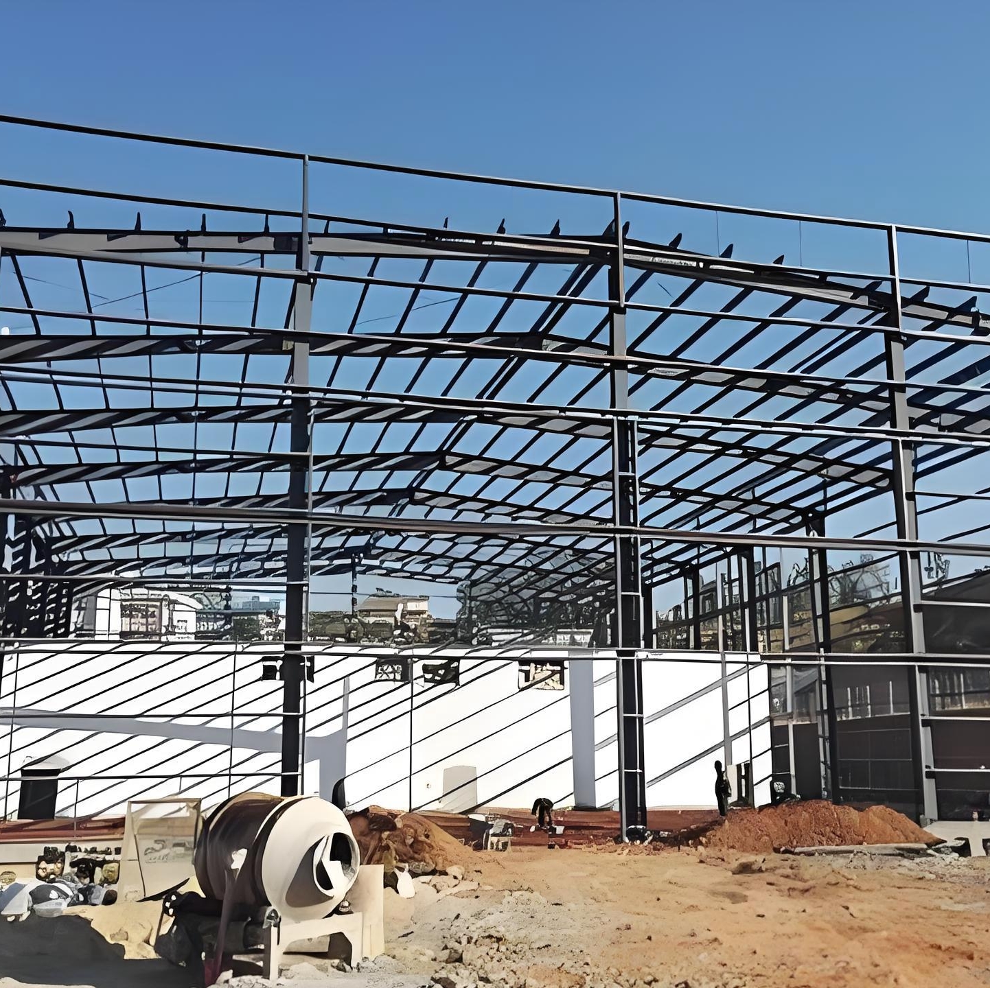 500 Square Meter Prefabricated Ready Made Steel Structure Warehouse for Food Factory