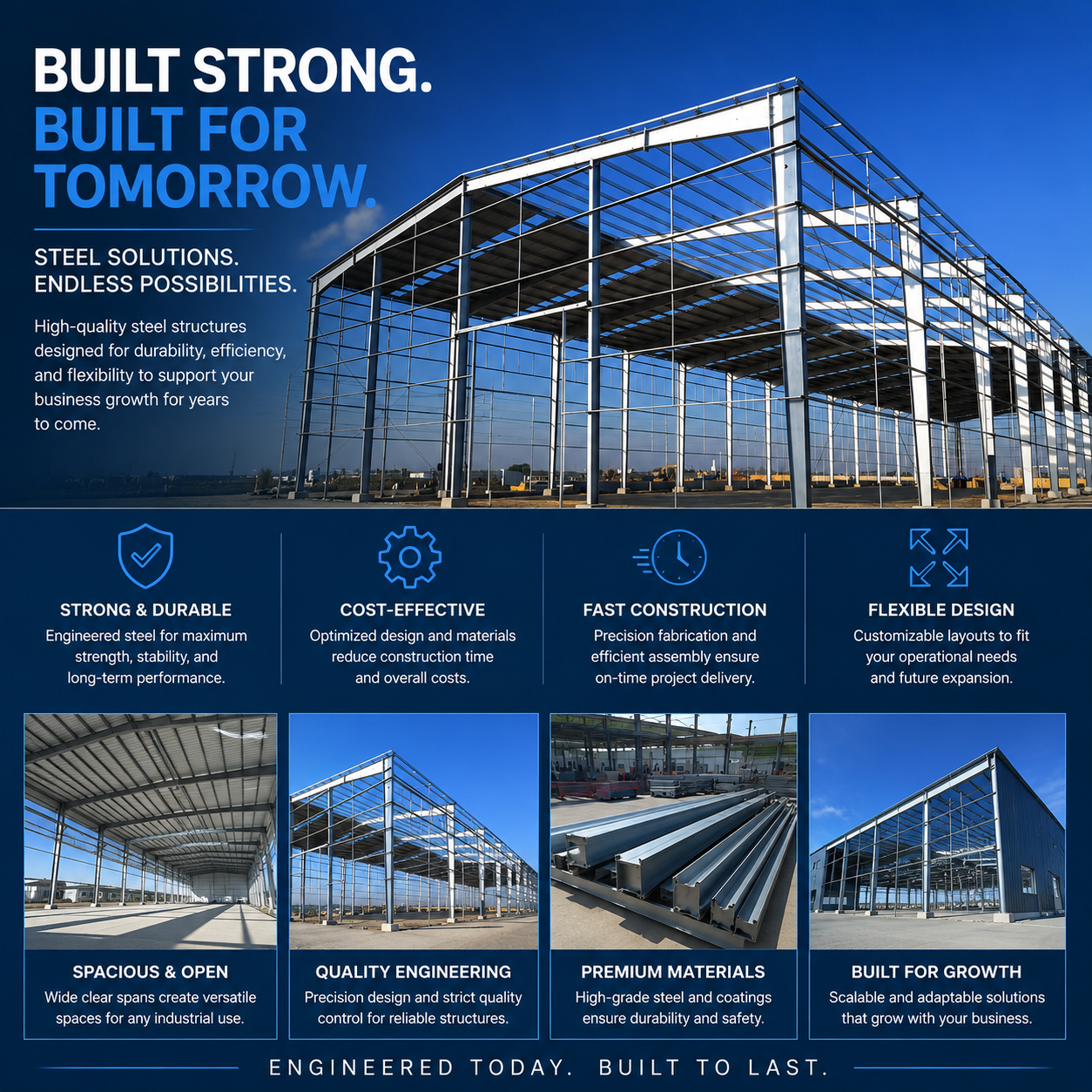 Cheap Prefabricated Custom Modular Industrial Steel Structure Warehouse Workshop Customizable Prefabricated Warehouse
