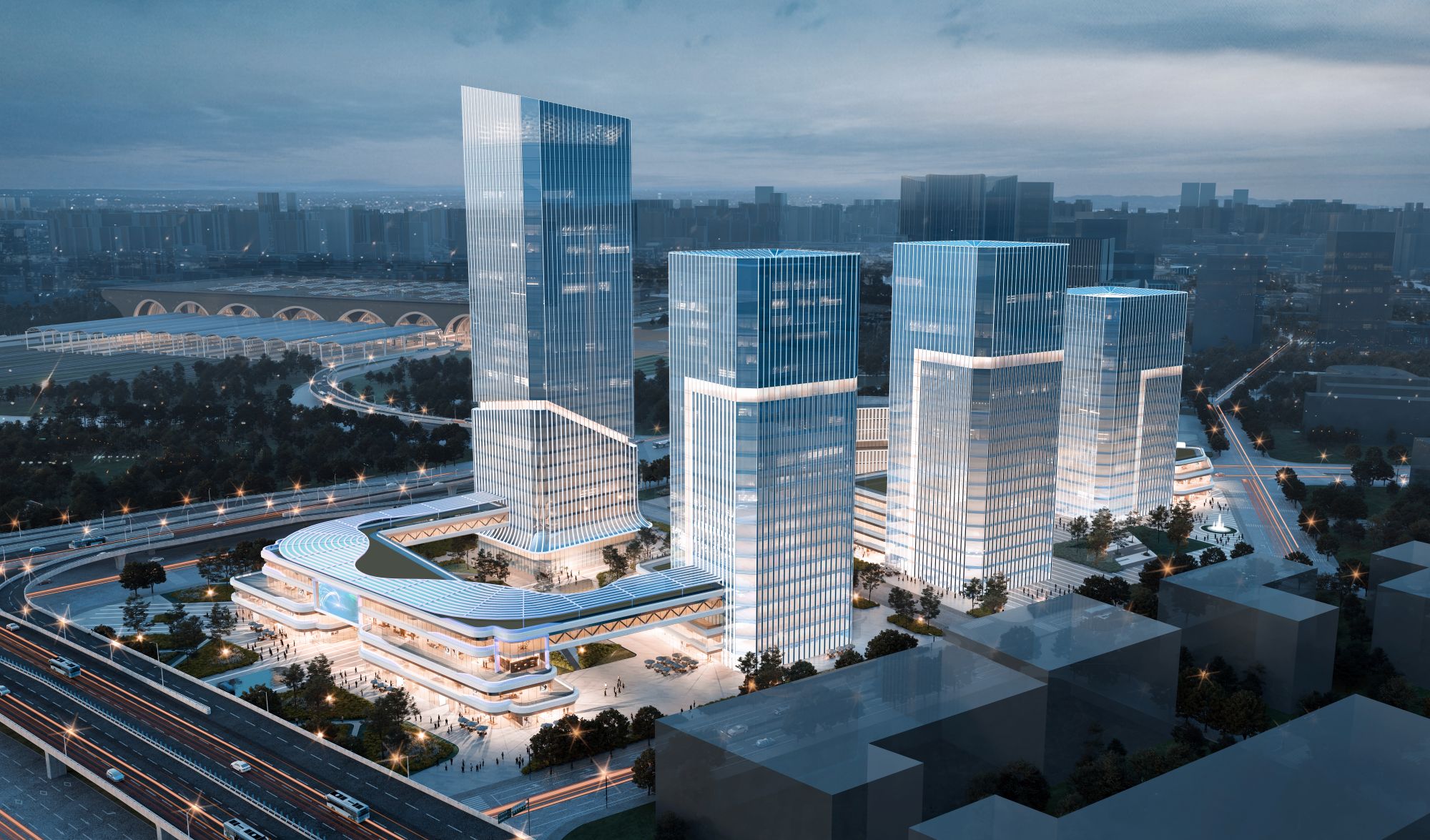 High Rise Steel Structure Building Office Tower Hotel Apartment Multi Story Prefabricated Building