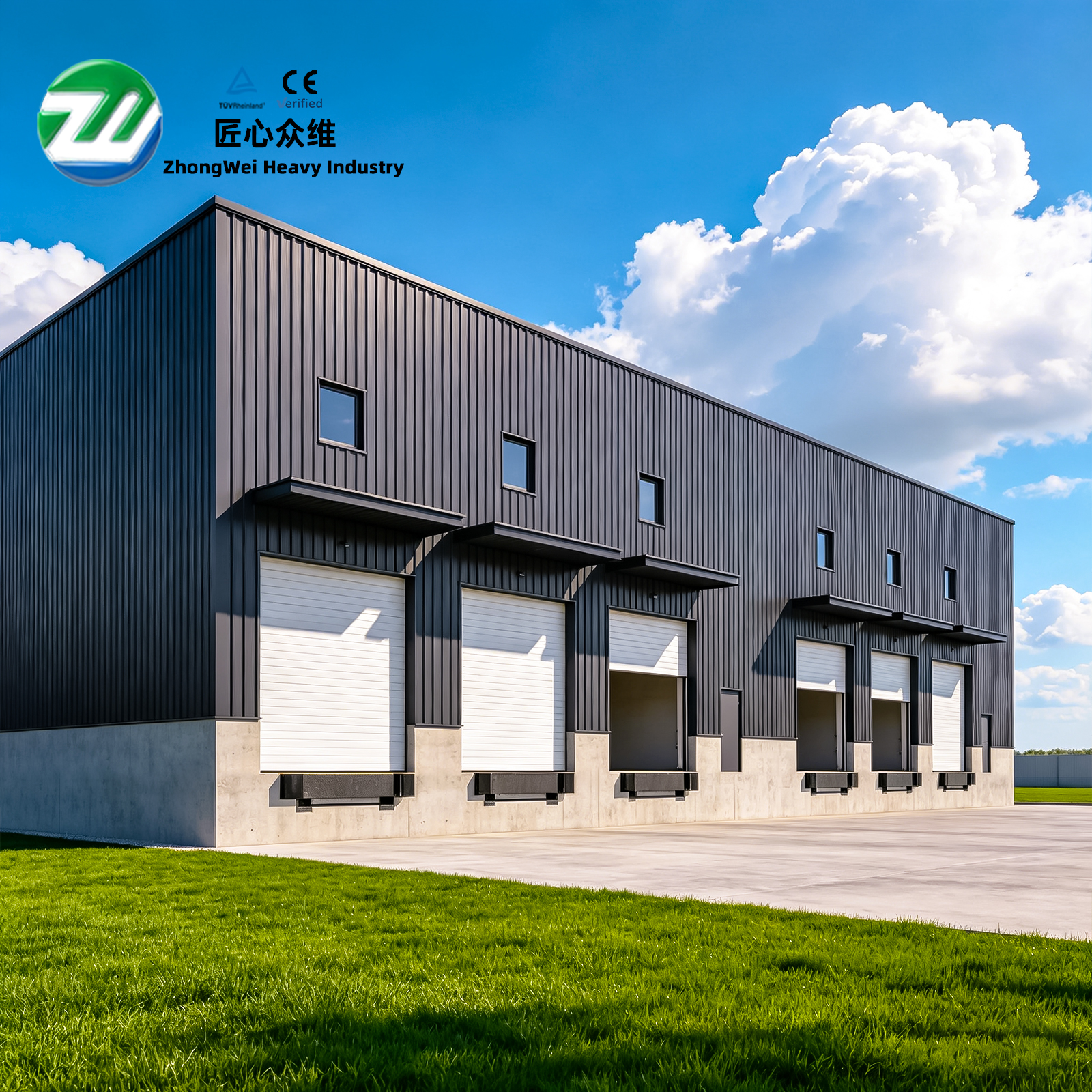 Low Cost Modern Prefabricated Exhibition Hall Modular Warehouse Steel Structure Design Ce Certified Workshop Warehouse