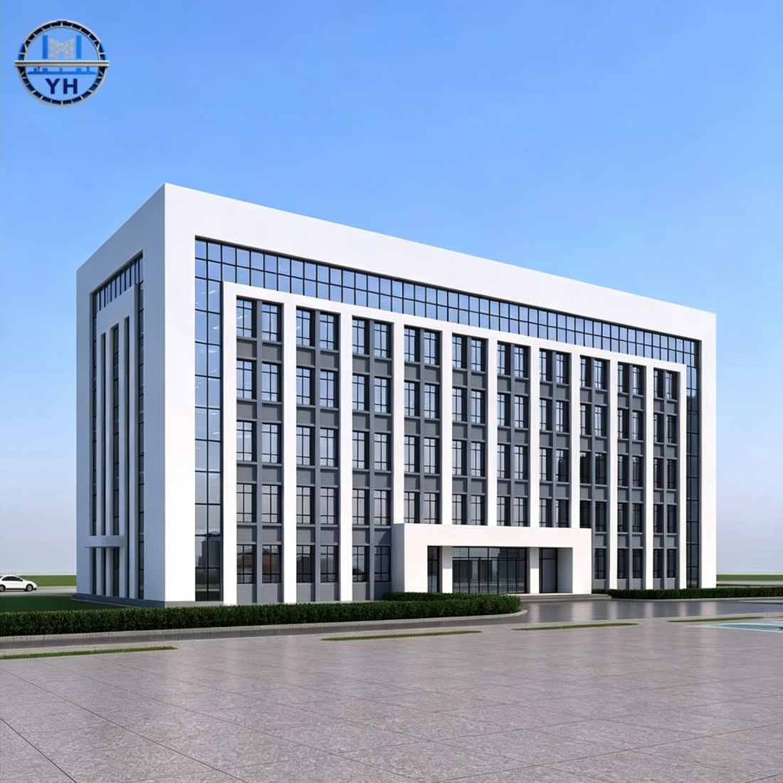 Customized Sturdy Steel Structure Building Structural Steel Quickly Assembled Low Cost Prefab Multi-story Commercial Buildings