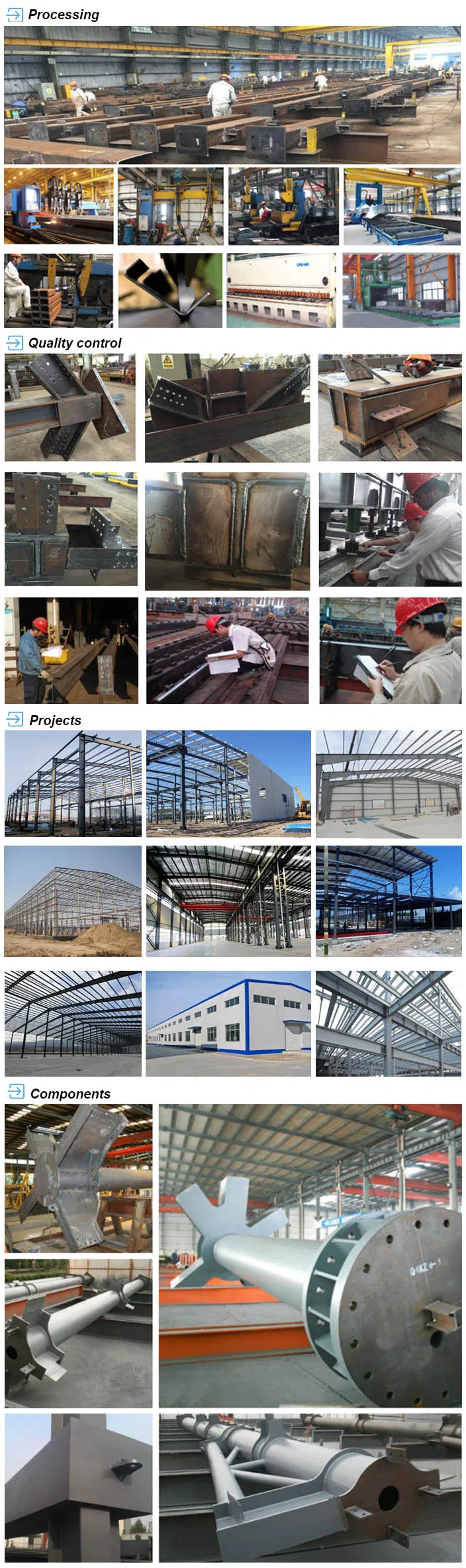 Large Span Prefab Steel Structure Frame Pre-Engineered Metal Prefabricated Building