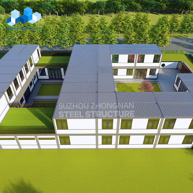 Zhongnan Detachable 20ft Mobile Flatpack House Luxury Hospital Dormitory Hotel Sanatorium School Prefab Tiny Container House