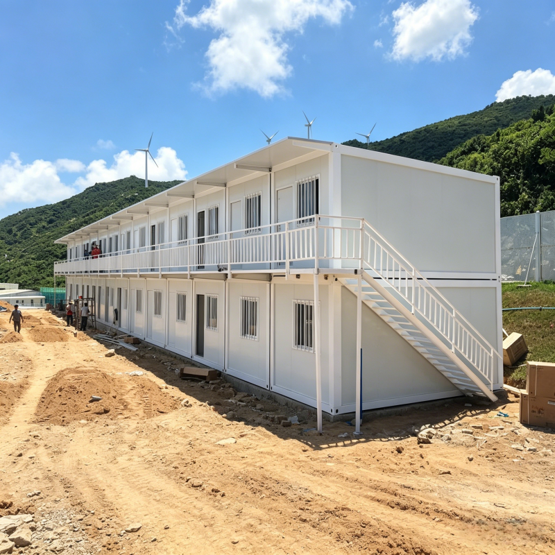 2-Story Detachable Container Dormitory Prefab Modular Worker Housing for Construction Site Fast-Install Site Worker Housing