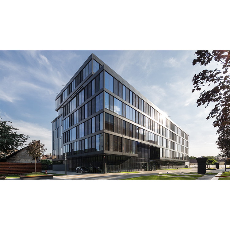 Commercial Mutil Floor With Glass Wall Shopping Mall Steel Structure Hotel Apartment Office Building