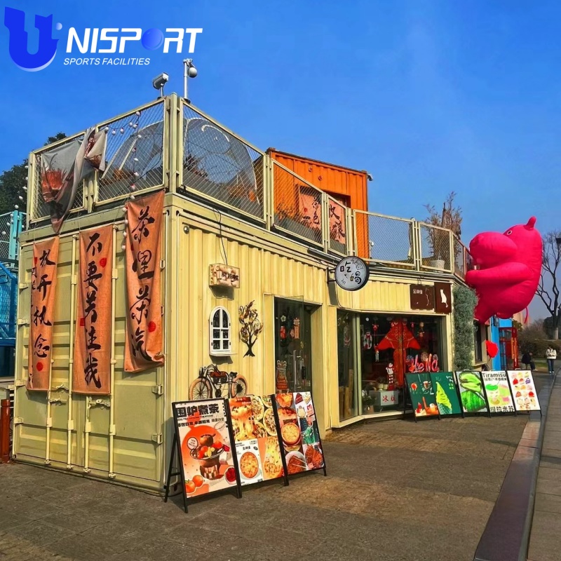 Modern Shipping Container Shop Prefab Commercial Building Mobile Restaurant Office Retail Kiosk Modular Container Store Design