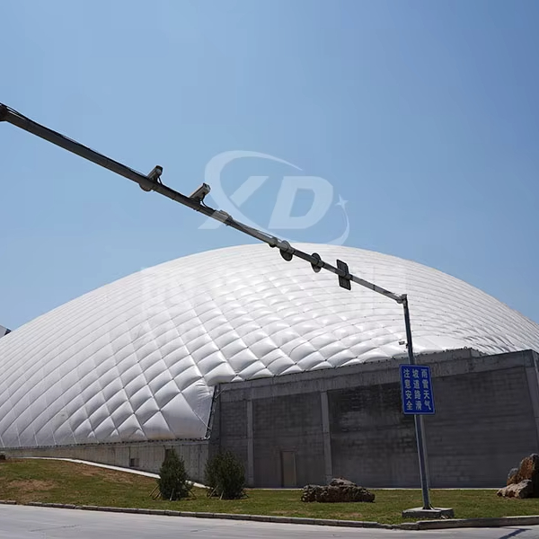 Versatile PVC Air Dome Efficient Temporary Warehouse for Cement Facilities with Durable Aluminum Poles