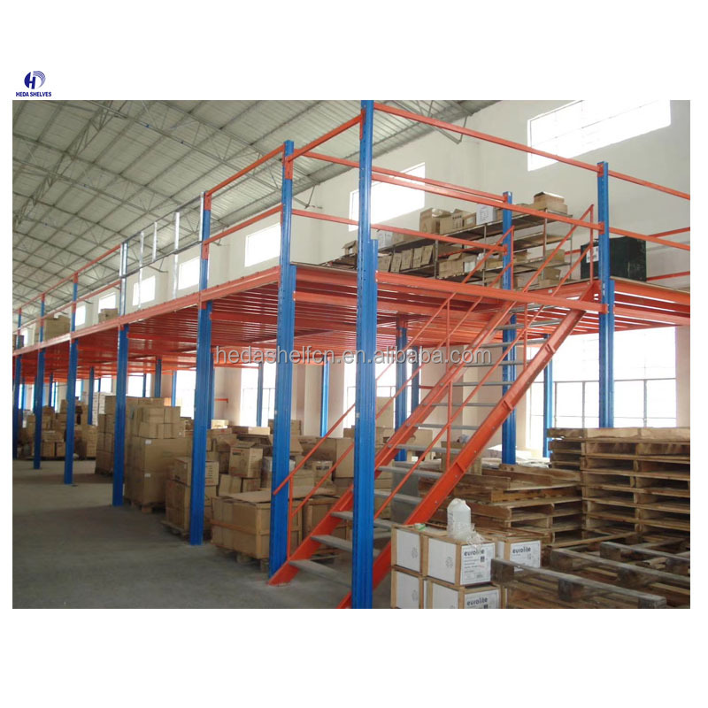 Custom Industrial Storage H Beam Steel Work Platforms Warehouse Office Heavy Duty Mezzanine Floor Racking System