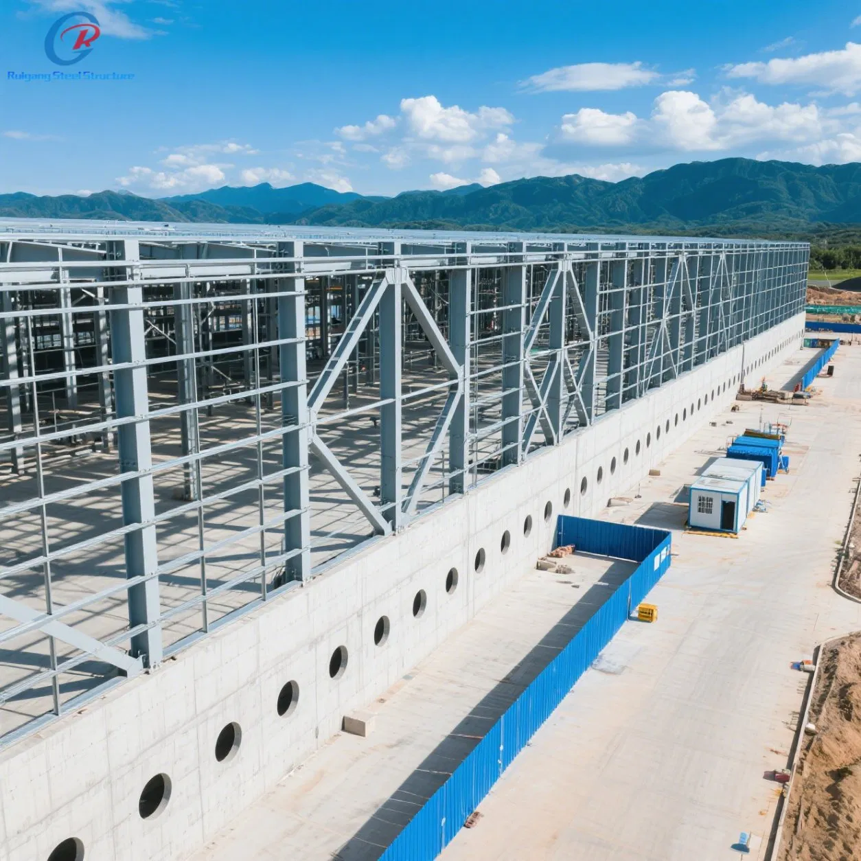 Pre-Engineered Metal Building Material Kits Prefabricated Middle Size Light Steel Structure Factory Warehouse