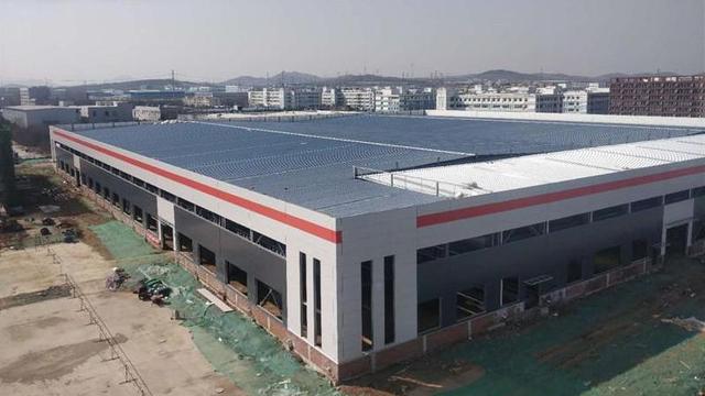 Industrial steel plant manufacturing facility structure