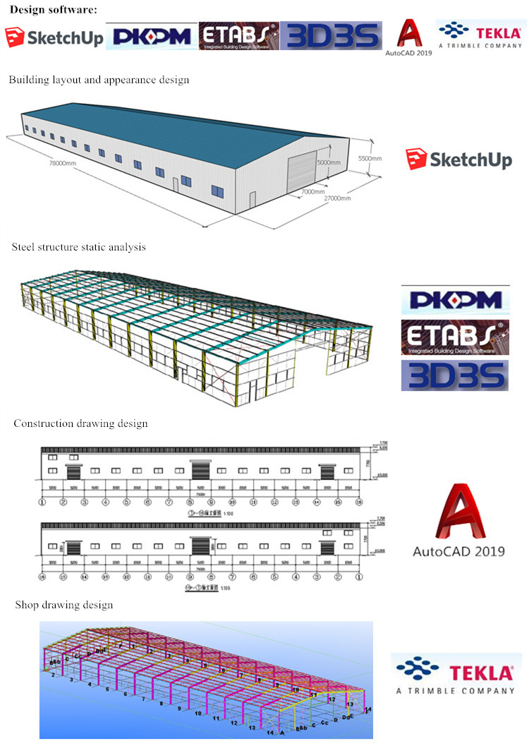Arch Steel Space Frame Fast Assembled Garages Designs Metal Sectional Frames China Prefab Warehouse Building for Sale
