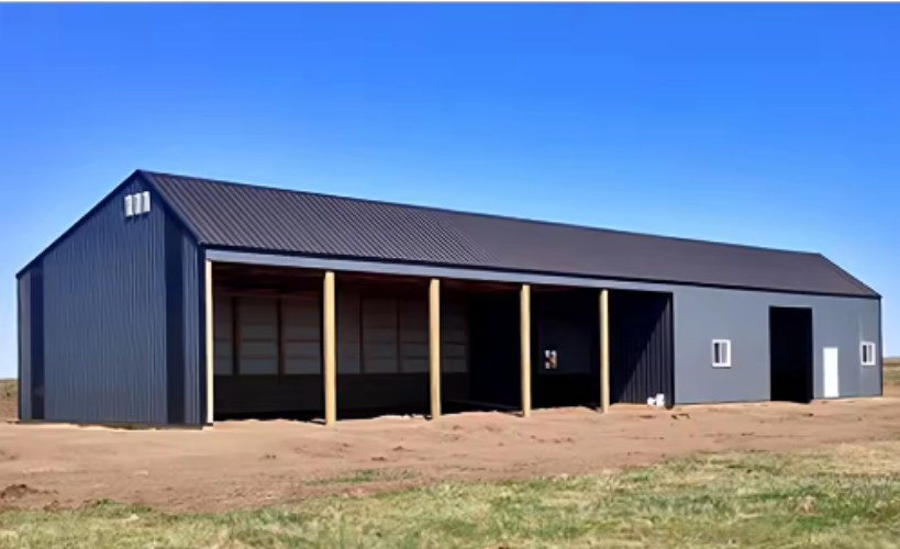 Hot-selling, Low-priced Prefabricated Light Steel Frame Farm Buildings, Steel Structure Metal Shed for Farms