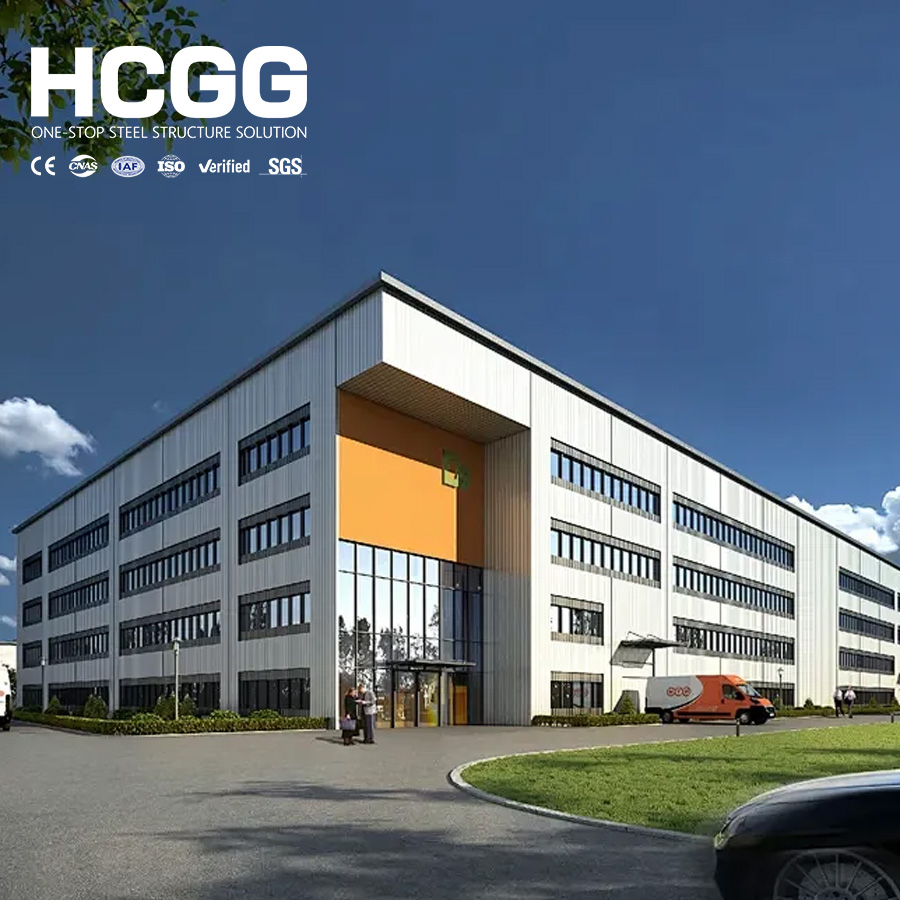 Prefabricated Luxury Steel Structure Office Building H Beam Box Frame Modular Multi-story Metal Building Design Manufacturing