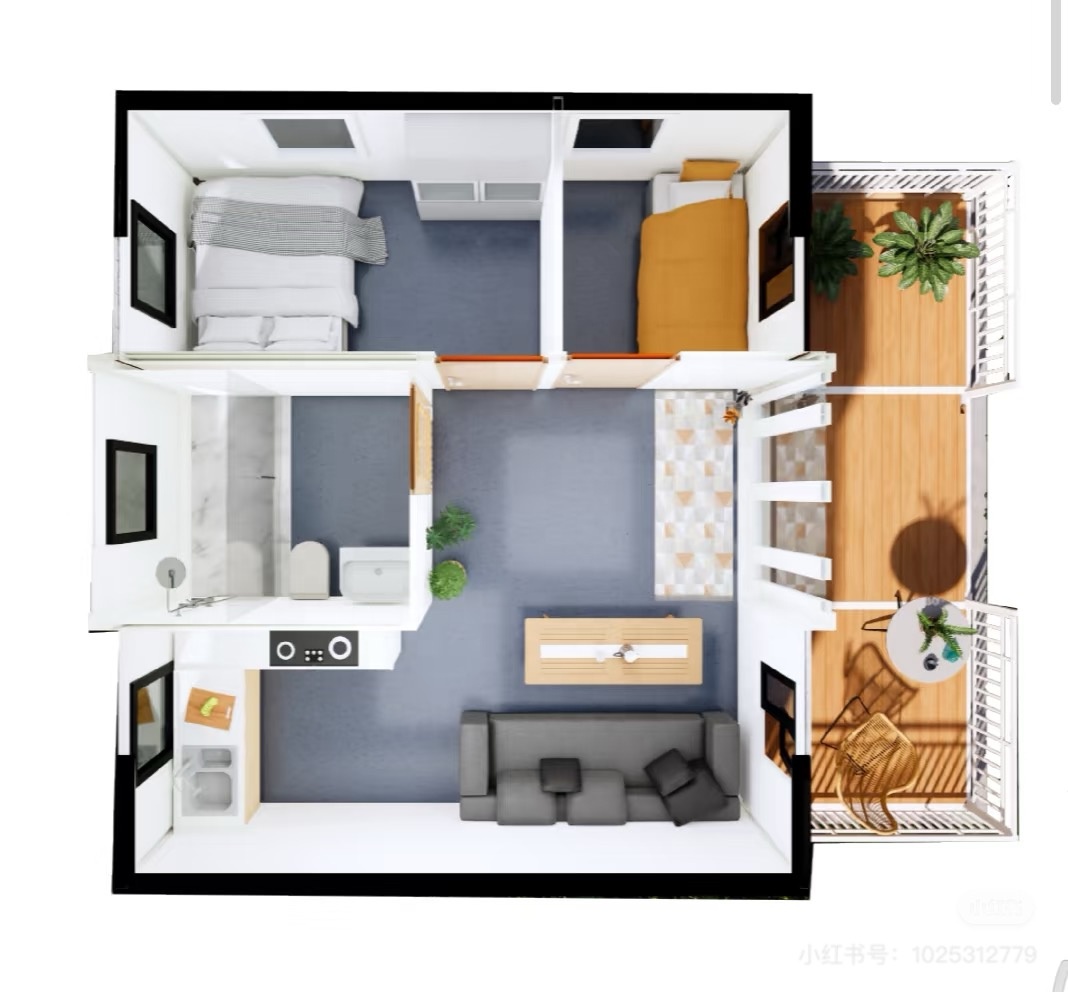 20ft/40ft Cross-Border Foldable Prefab Modular for Construction Site &amp; Temporary Emergency Accommodation
