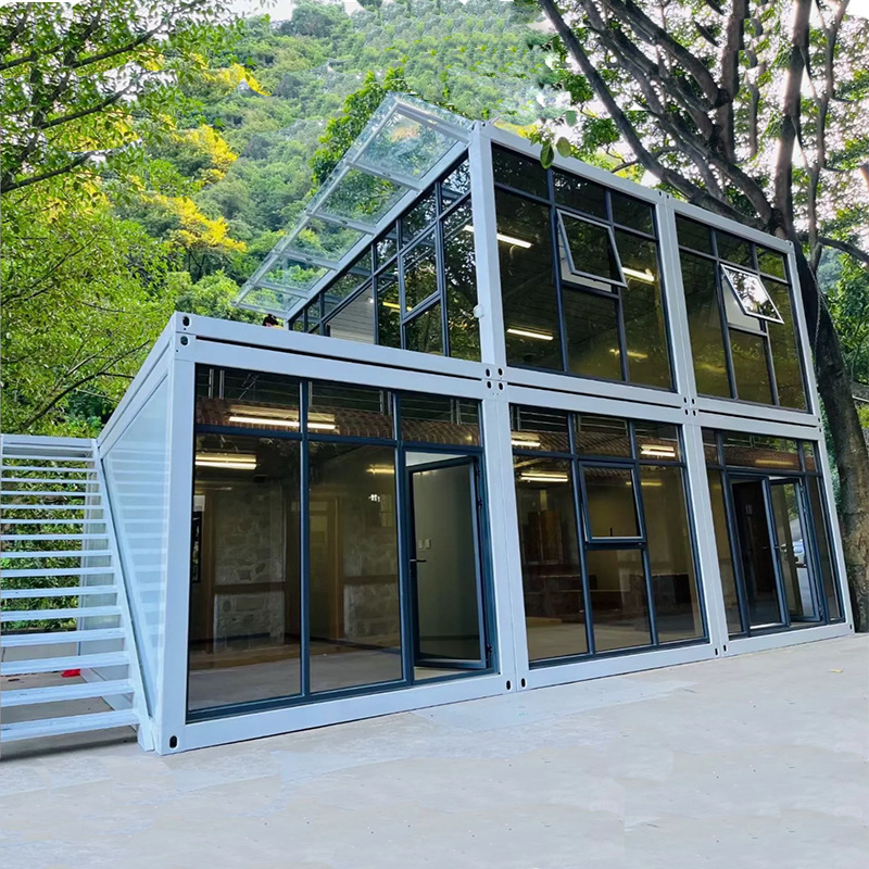 Factory Cafe Shop Exhibition Hall Mall Gallery Booth Vacation Hotel Dormitory Camp Modular Prefabricated Container House Home