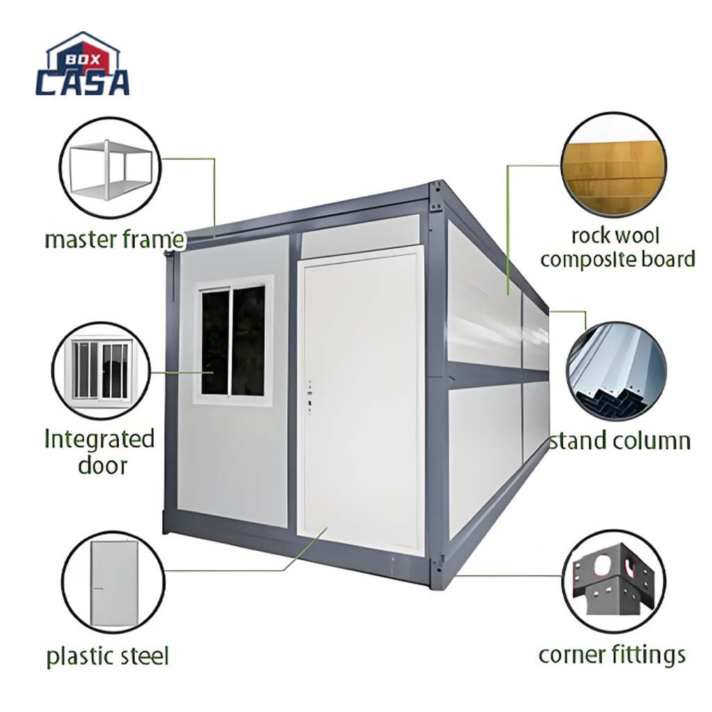 Fast Installation Fireproof Anti-Corrosion Portable Building Outdoor Project Temporary Housing Durable Folding Office Shop