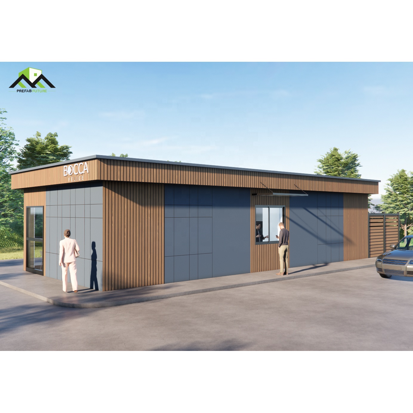 Prefab Modular Light Steel Keel Structure Commercial Store Fast Food Restaurants Building Design McDonald's Fast Build Cost