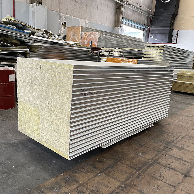 Stainless Steel Rock Wool Sandwich Modern Eco-friendly Lightweight High Strength Easy Installation Construction Temporary Prefab