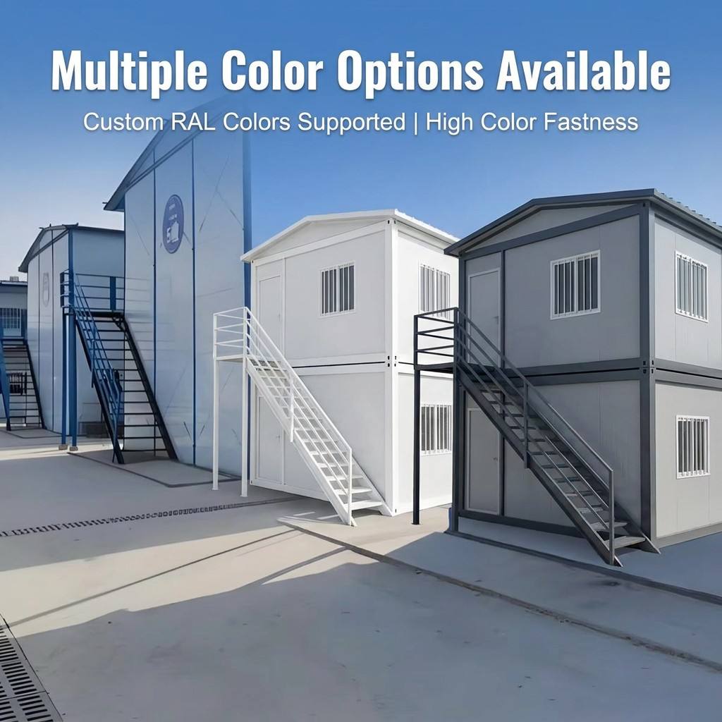 Wholesale Cheap Fast Assembly Two Story Steel Structure Prefabricated House Modular Temporary Living Camp for Construction Site