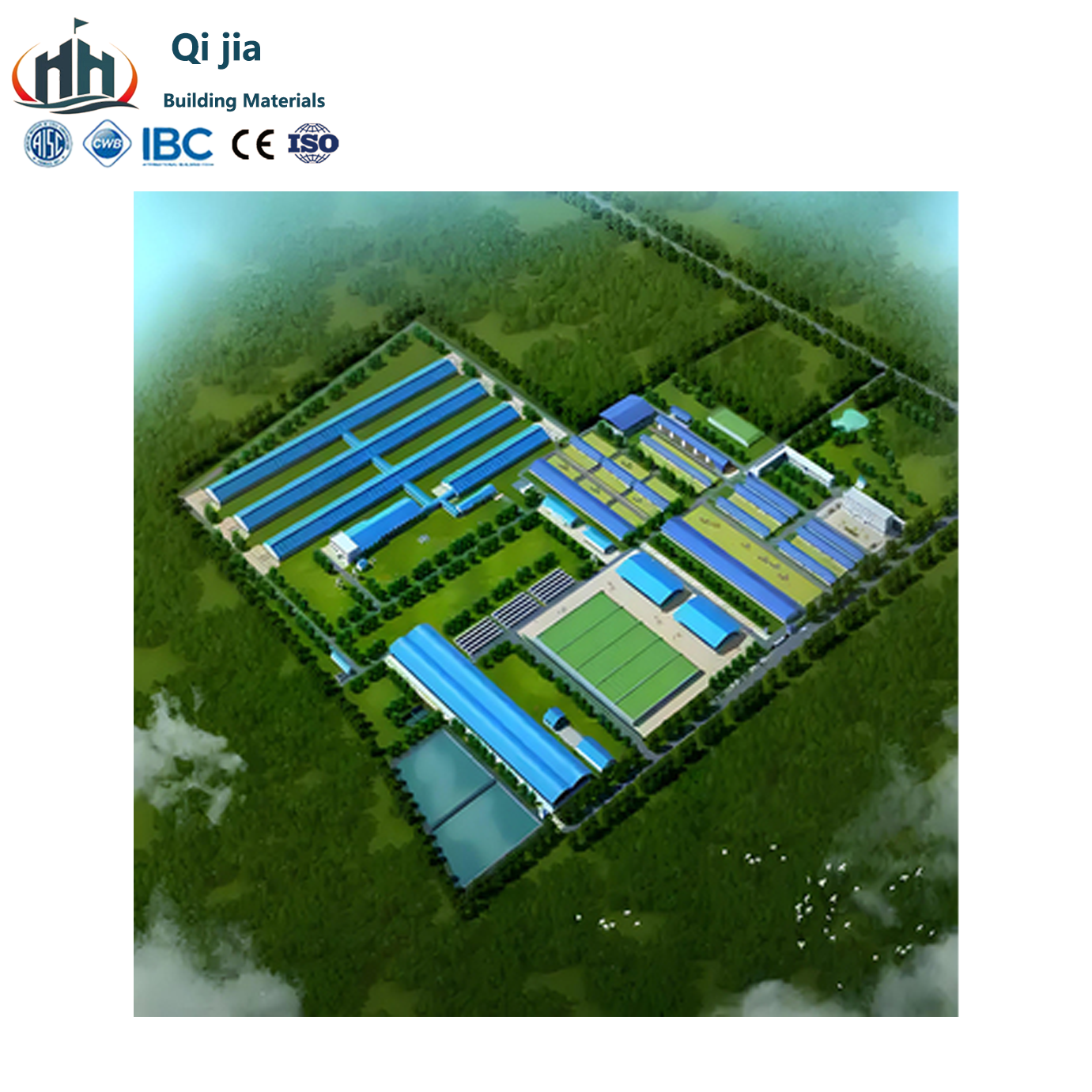 Low Cost Large Metal Works Steel House for Farm Light Design Steel Structure Warehouse Workshop Materials Construction
