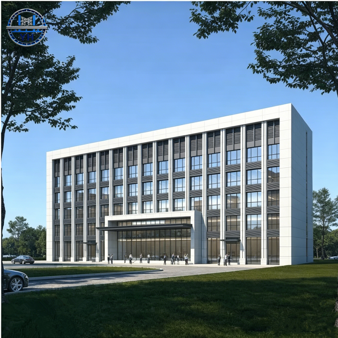 Customized Sturdy Steel Structure Building Structural Steel Quickly Assembled Low Cost Prefab Multi-story Commercial Buildings