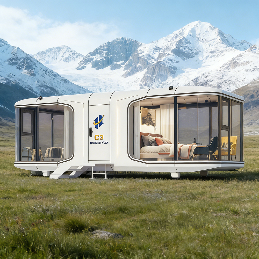 Prefab Modular Container Style Capsule House Modular Accommodation Unit Modern Glamping Cabin