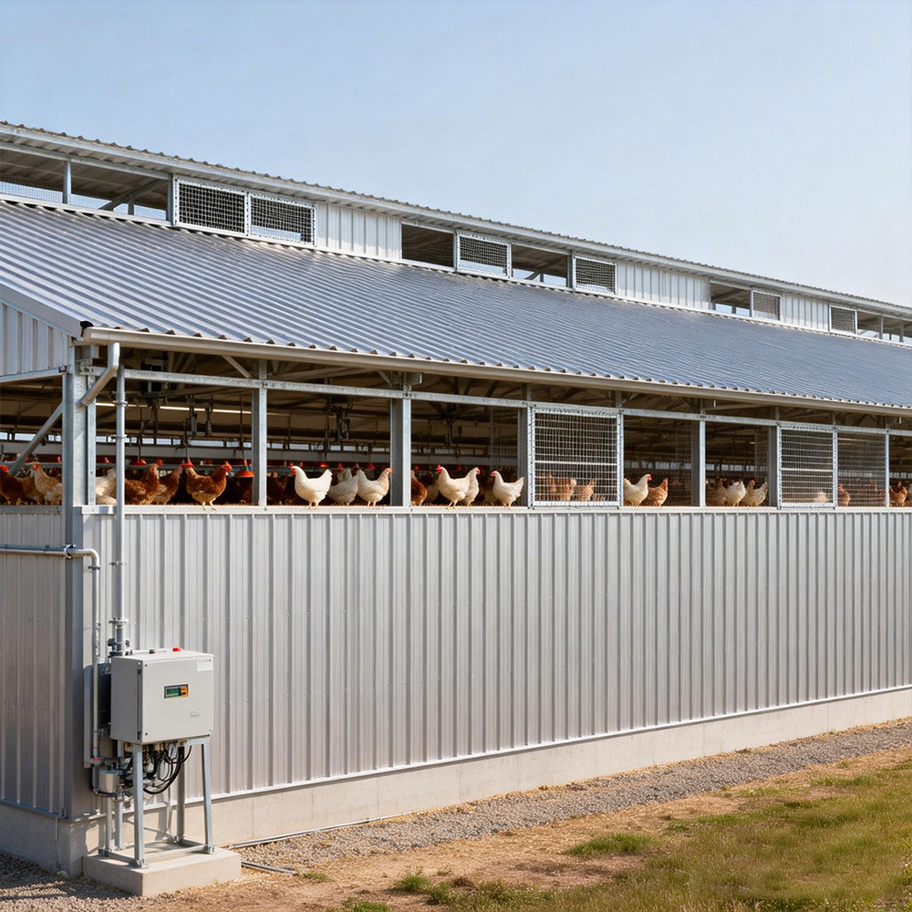 New Steel Structure Mobile Chicken Shed Poultry Farm House High Rigidity Corrosion Resistant