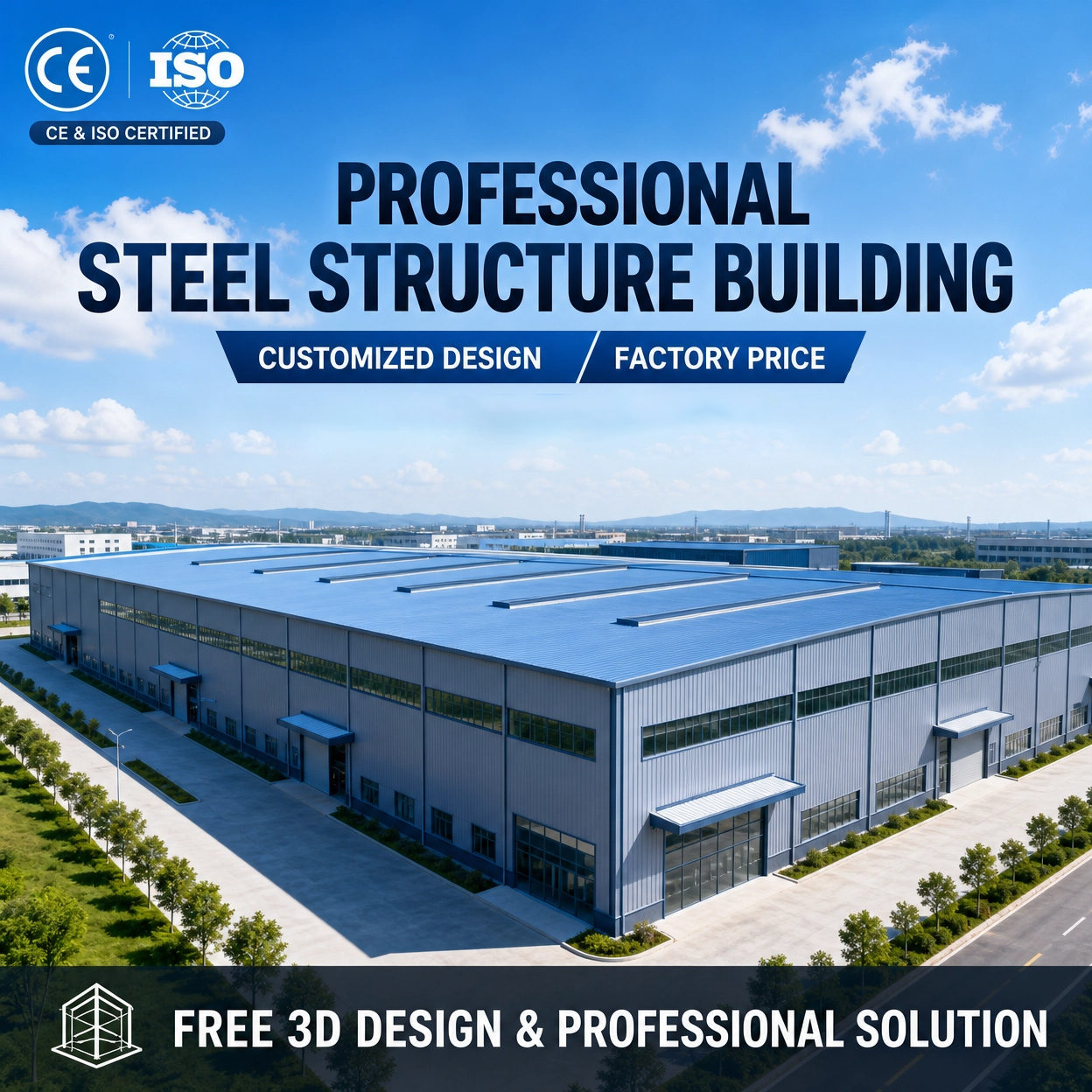 Metal Prefabricated Steel Structure Building Materials Warehouse Steel Warehouse Building for Sale