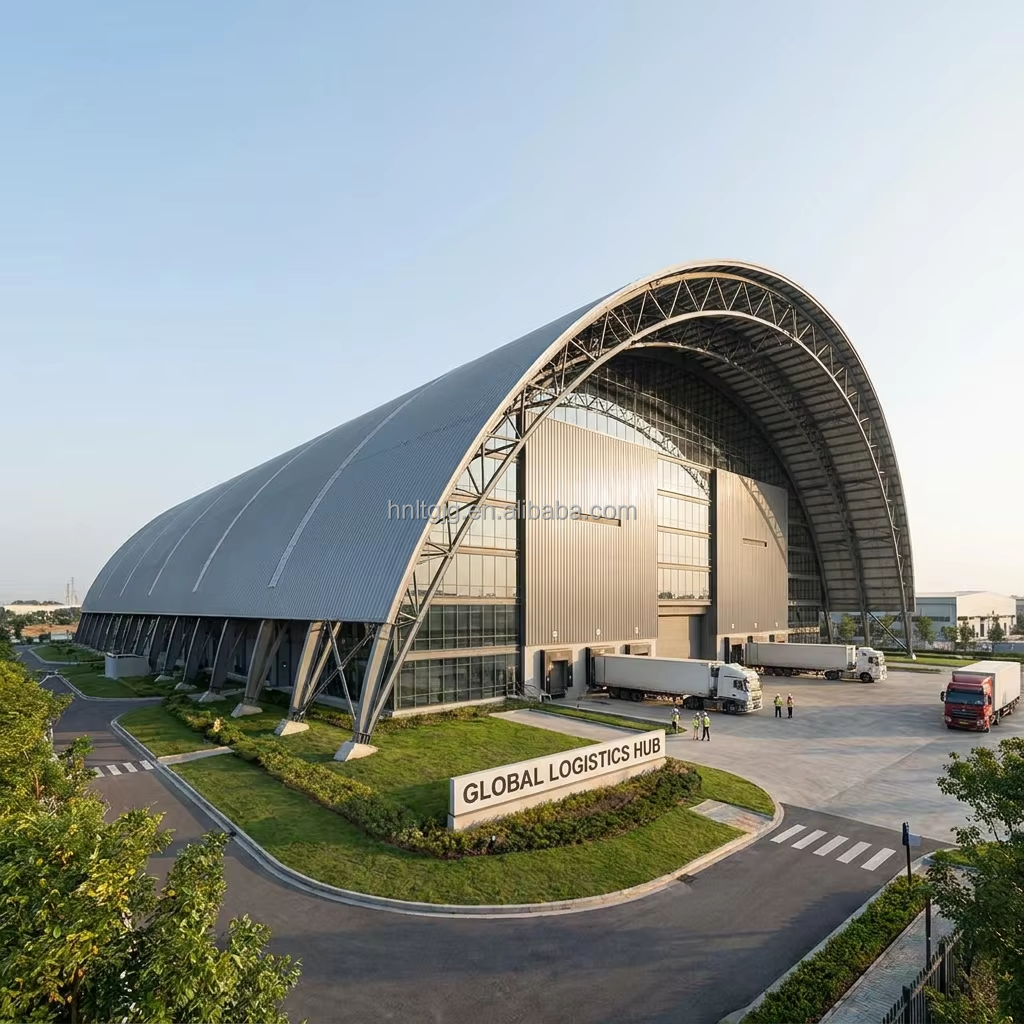 Prefabricated Modular Industry Iron Steel Structure Fabrication Structural Hangar Warehouse Building for Workshop