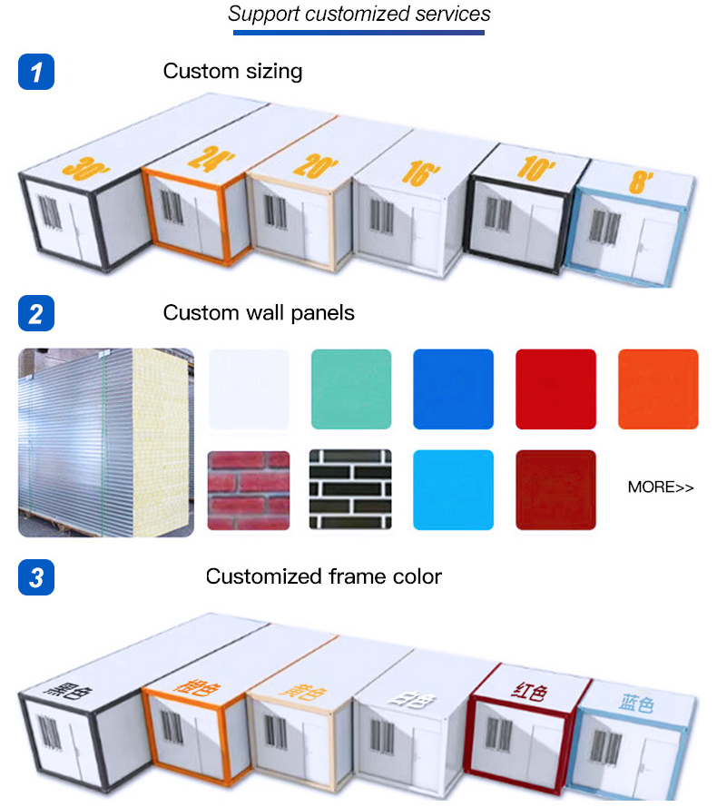 Modular Sandwich Panel Container House Shop Commercial Flat Pack Prefab Home Office Modern Design Steel Structure Workshop Mall