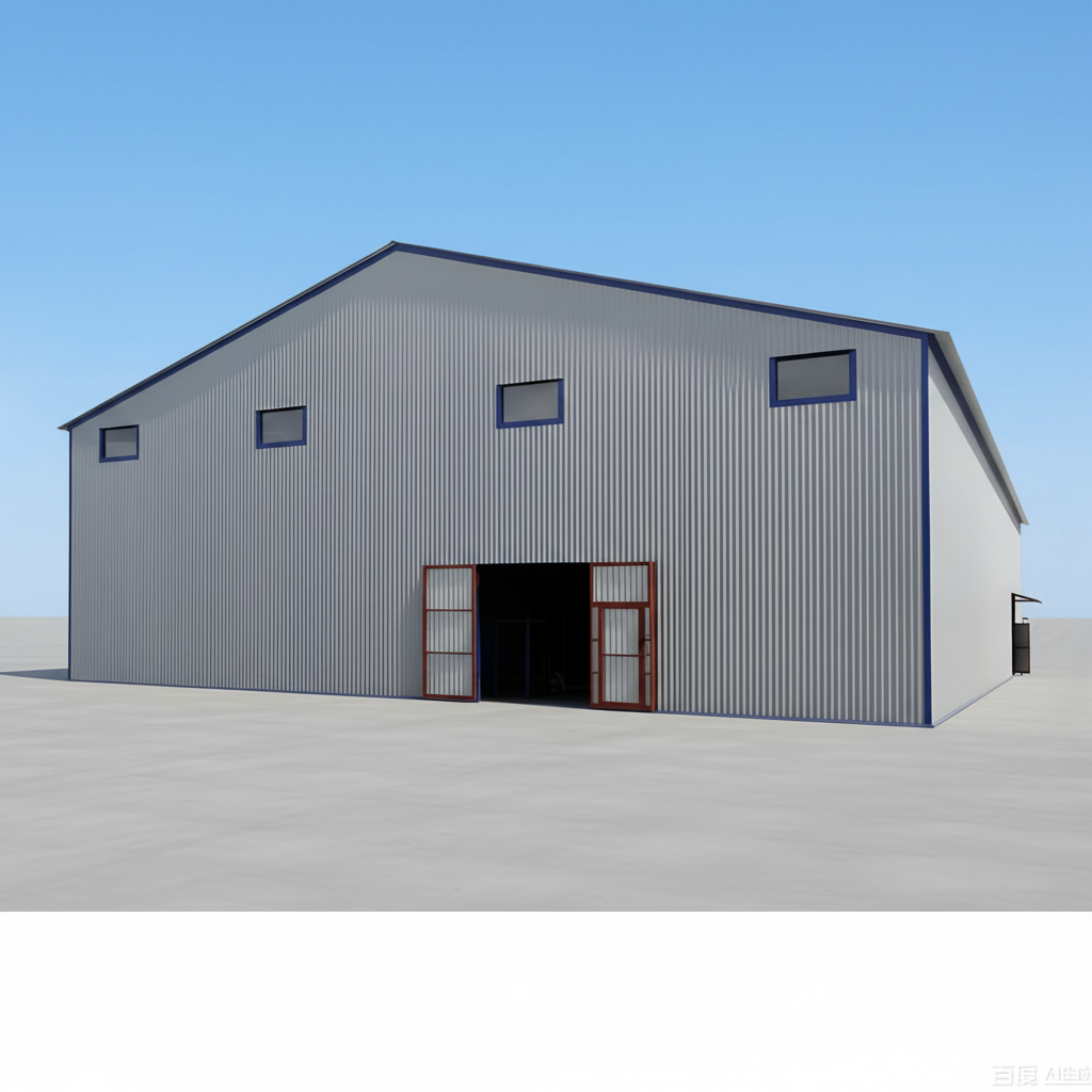 Free Design Prefabricated Hall Prefab Showroom Steel Structure Workshop Warehouse Hall Metal Building 4S Car Showroom