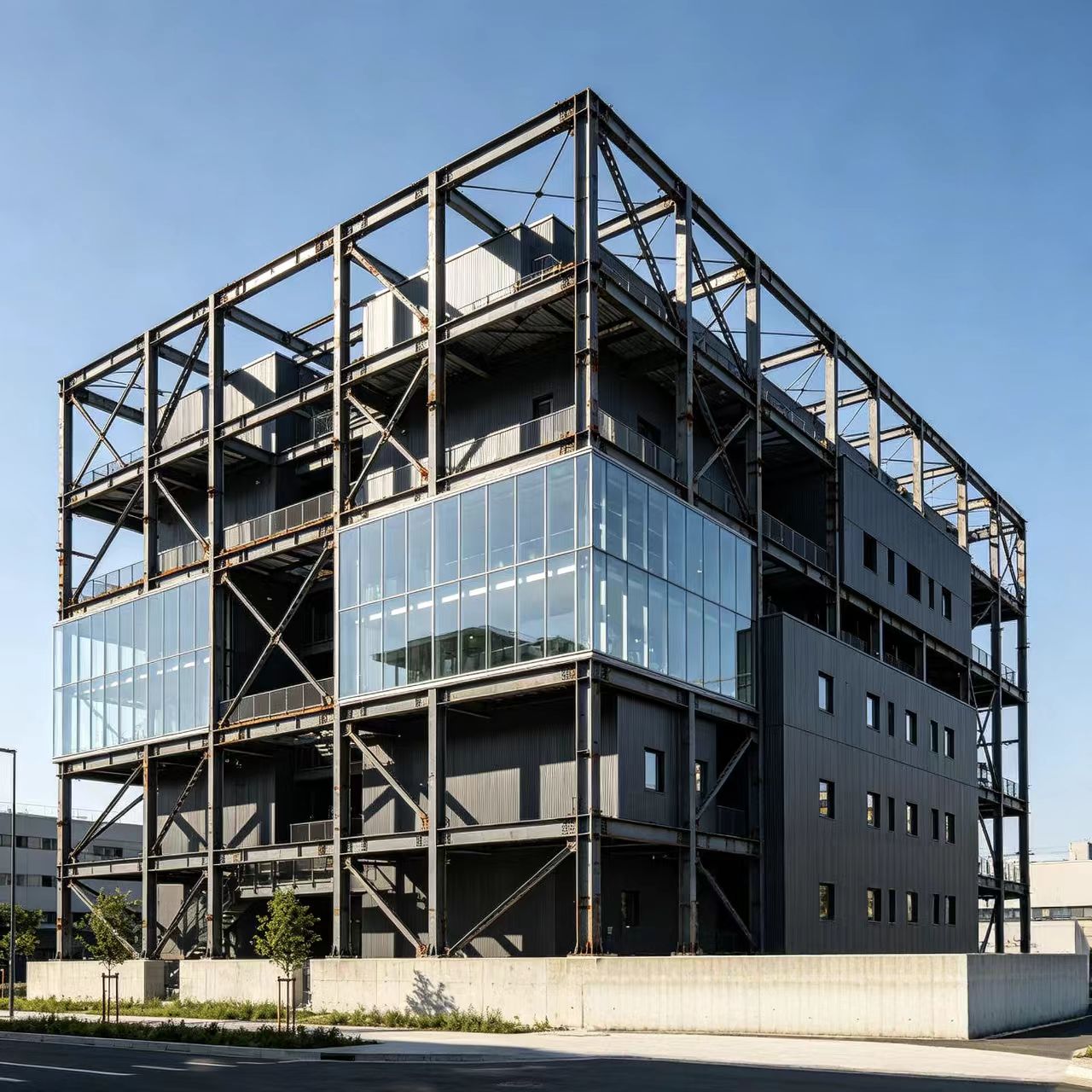 Modular Multi-Storey Steel Skeleton Hotel 121+mph Wind Resistance 3D Model Design for Fast-Track Commercial Hospitality Projects