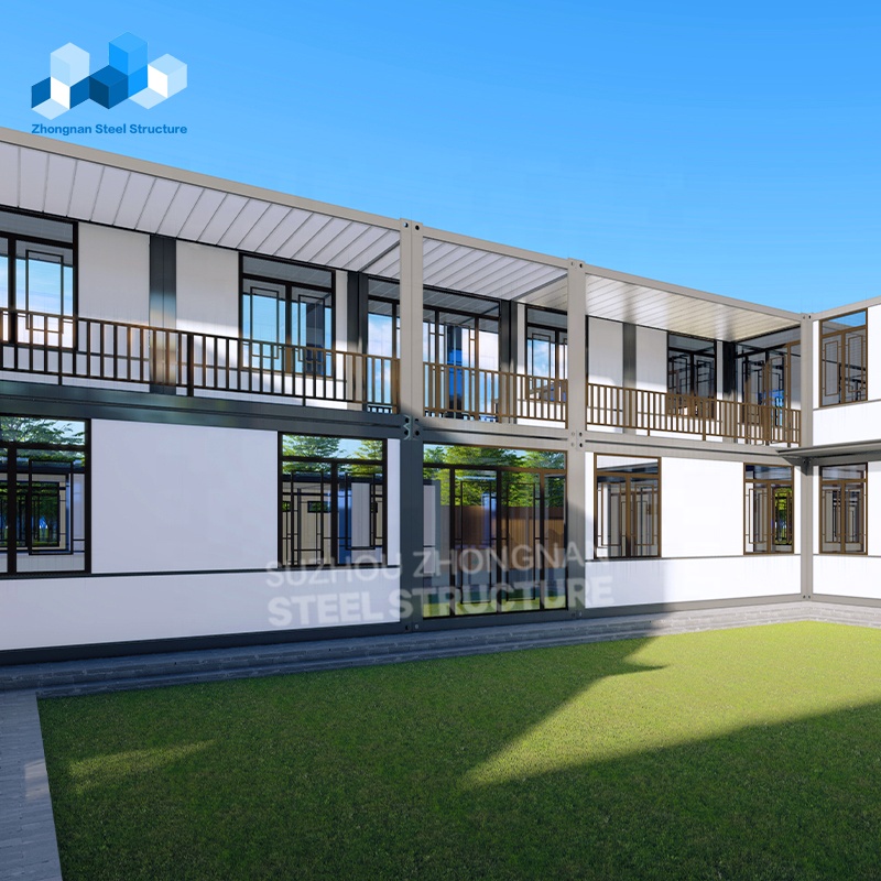 Zhongnan Detachable 20ft Mobile Flatpack House Luxury Hospital Dormitory Hotel Sanatorium School Prefab Tiny Container House