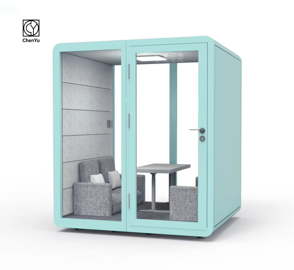 Prefab Modular Soundproof Office Pod for Outdoor Hotel Use Modern Design Metal Frame Detachable Container House Office Solution