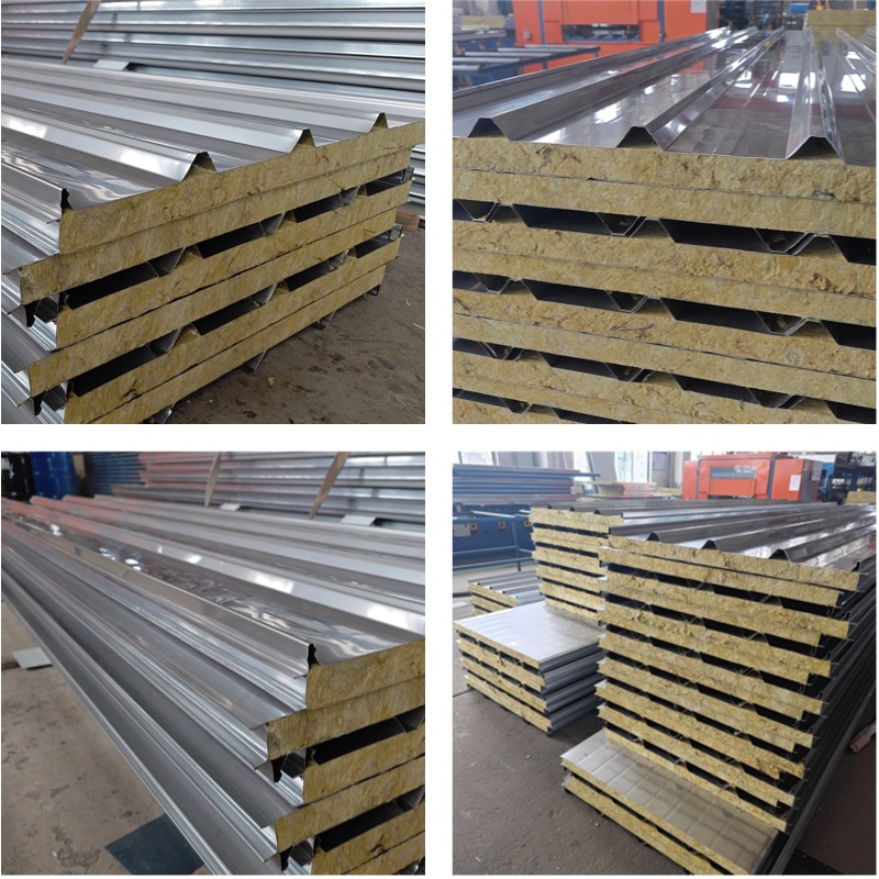 Stainless Steel Rock Wool Sandwich Modern Eco-friendly Lightweight High Strength Easy Installation Construction Temporary Prefab