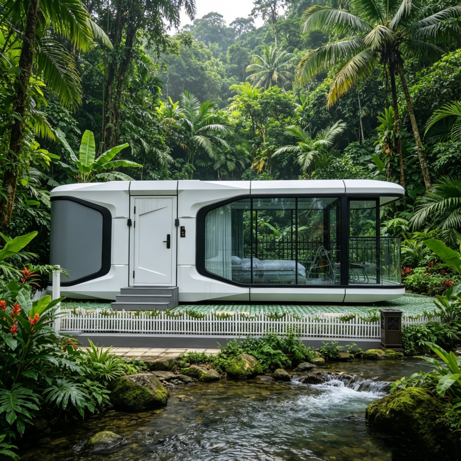 Bestseller Earthquake Resistant Assembled Prefab Modular Space Capsule House for Resort