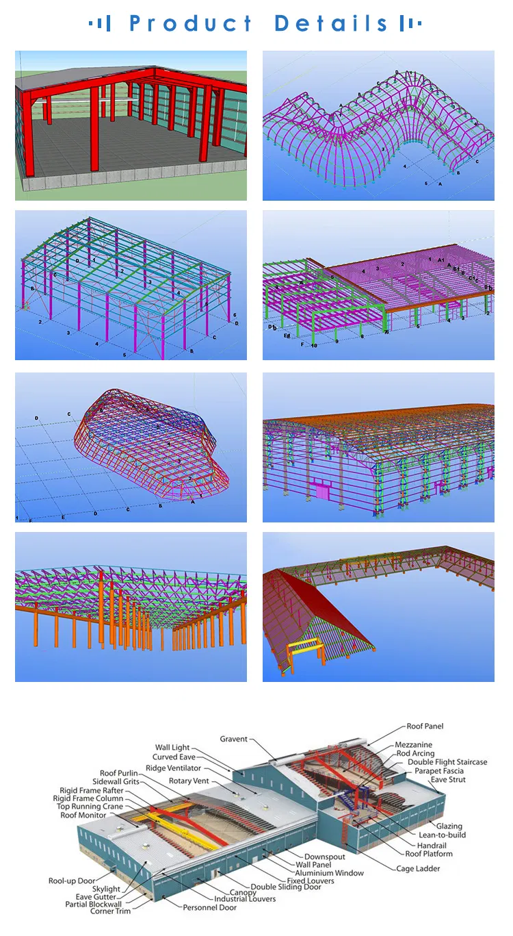 Pre Engineered Industrial Metal Steel Structure Construction Warehouse Buildings