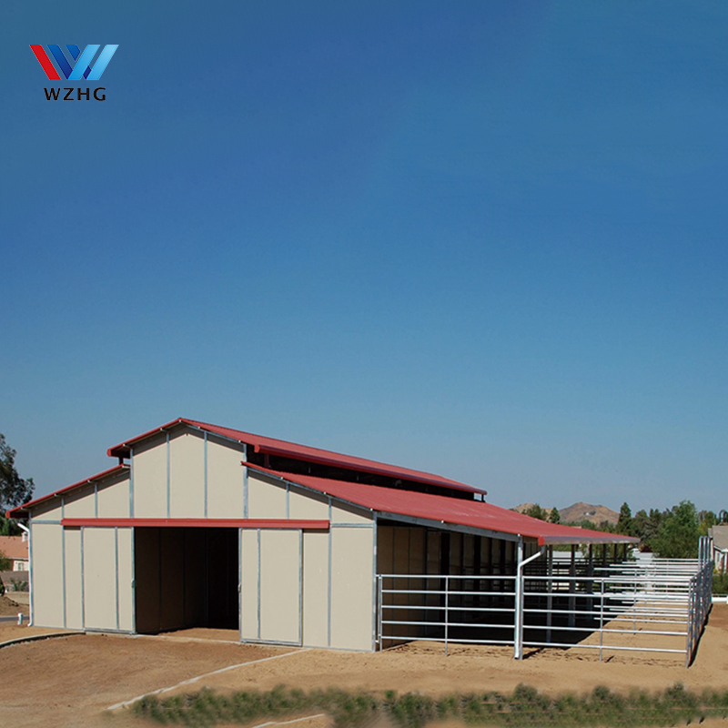 Low Cost Design Prefabricated Steel Structure Poultry Farm Prefab Slaughter House Equipment Cattle House