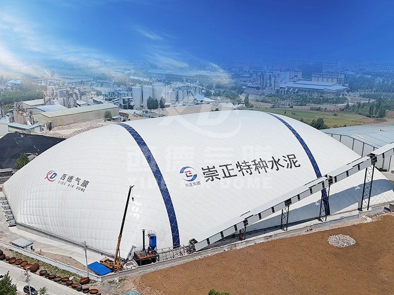 Versatile PVC Air Dome Efficient Temporary Warehouse for Cement Facilities with Durable Aluminum Poles