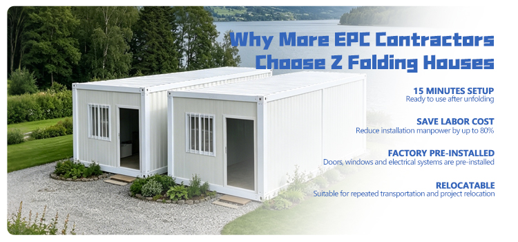 Prefabricated Housing Factory Z Fold Container House Multi Layer Stackable Modular Accommodation Cabin Construction Site Shed