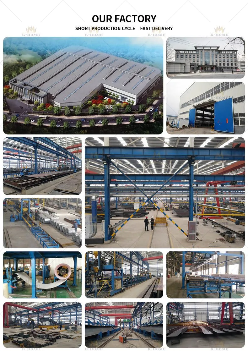 Prefabricated Industrial Factory Warehouse Metal Frame House Pre Engineered Modular Steel Structure Buildings