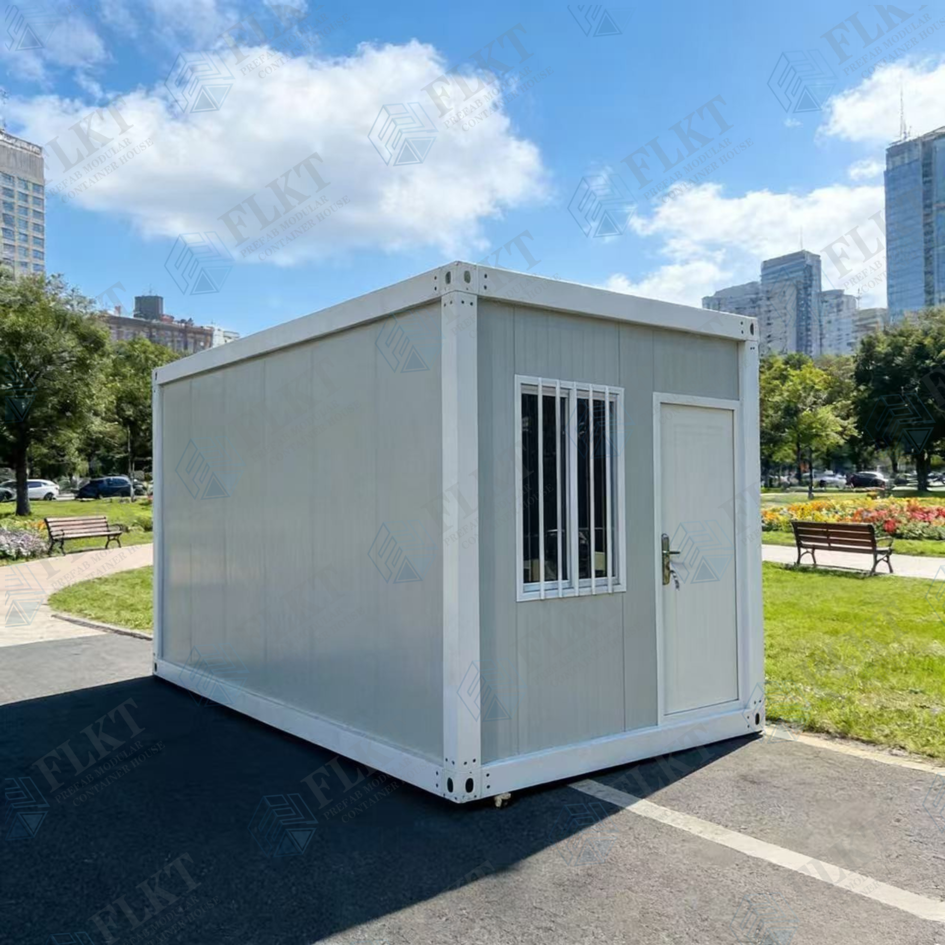 FLKT Fast Delivery Flatpack Container Unit Ready To Ship Prefabricated Modular Site Office Shipping Container House