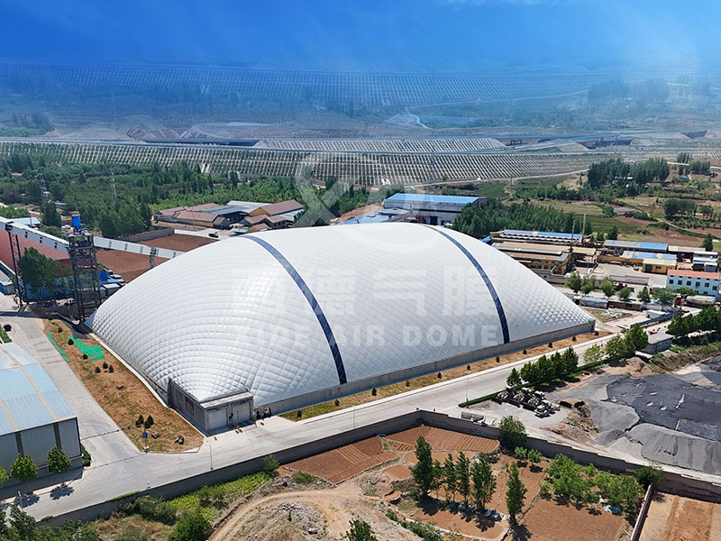 Versatile PVC Air Dome Efficient Temporary Warehouse for Cement Facilities with Durable Aluminum Poles