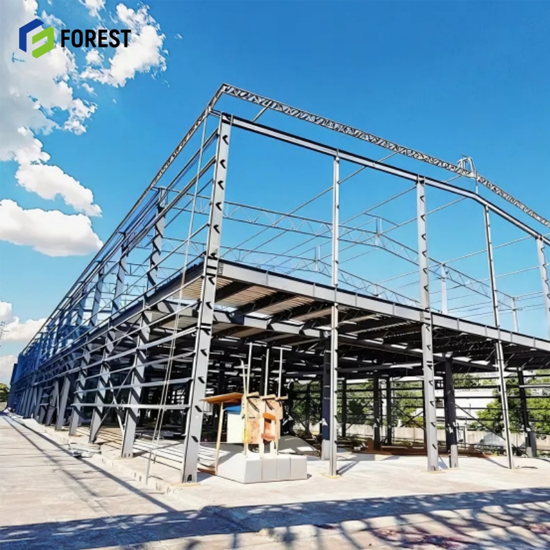 Flexible Modular Prefabricated Steel Structure Building System for Quick Office Camp Steel Workshop Temporary Facilities
