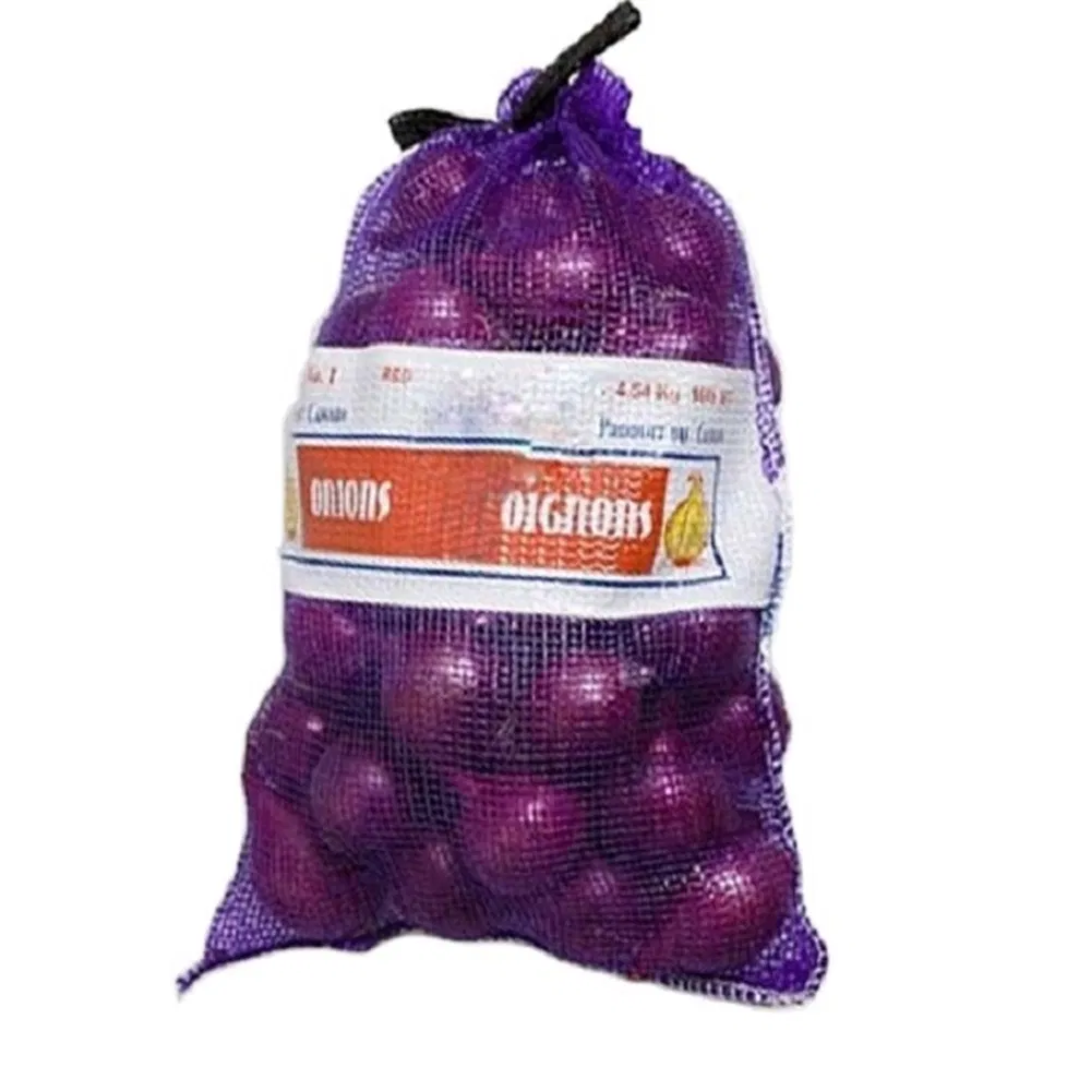 Saco de rede de malha leno de PP para batatas e cebolas com logotipo personalizado
